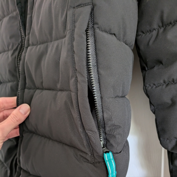 All in Motion Girls hooded puffer Winter Jacket XL Black - Picture 5 of 6